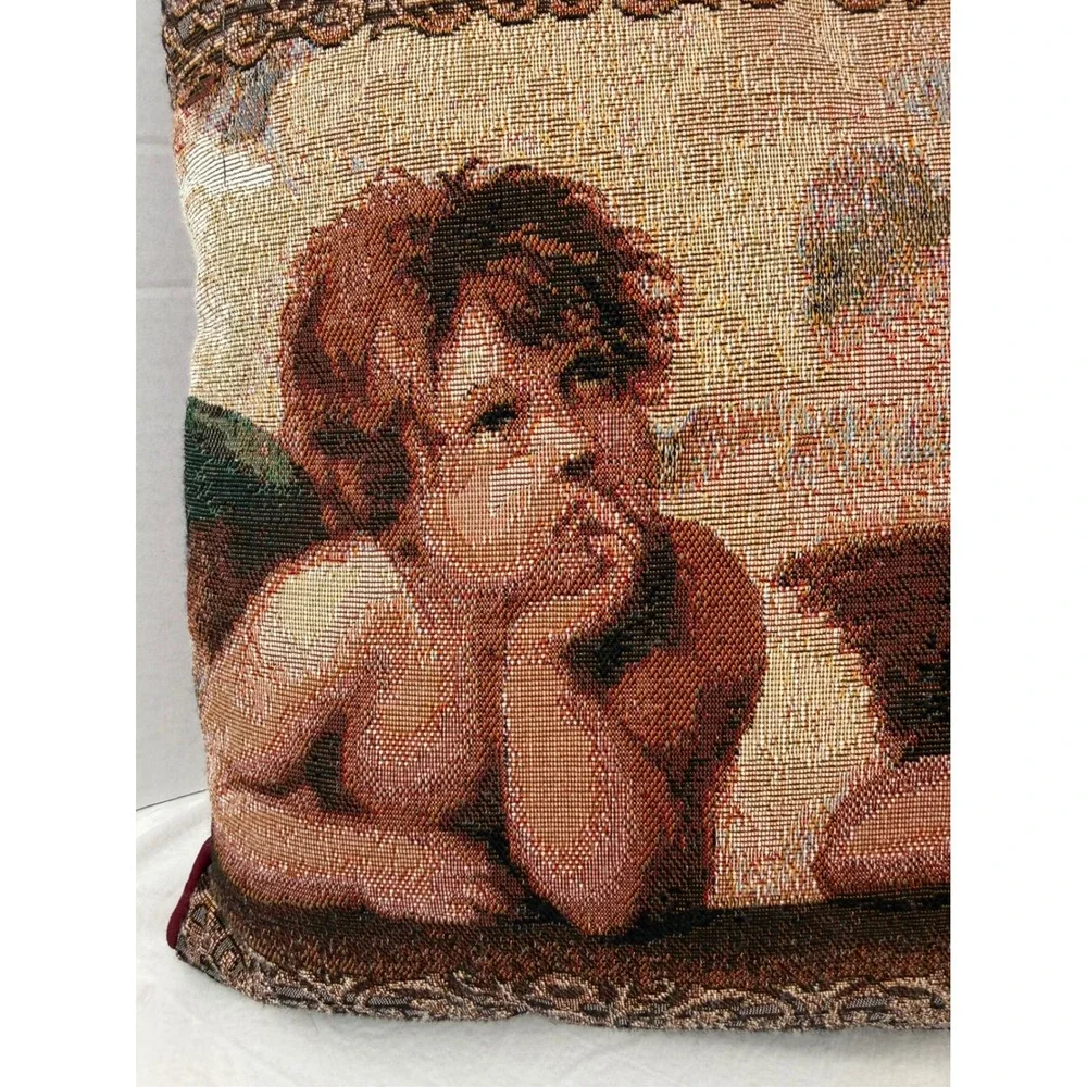 Vintage 90s Whimsical Whimsigoth Throw Pillows Butterfly Cherubs Angels Romantic